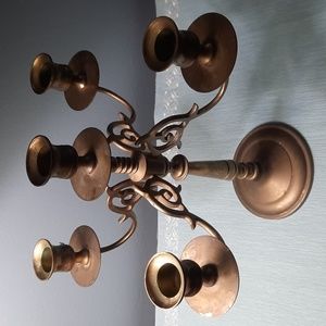 Vintage Brass Candelabra Candlestick Holder